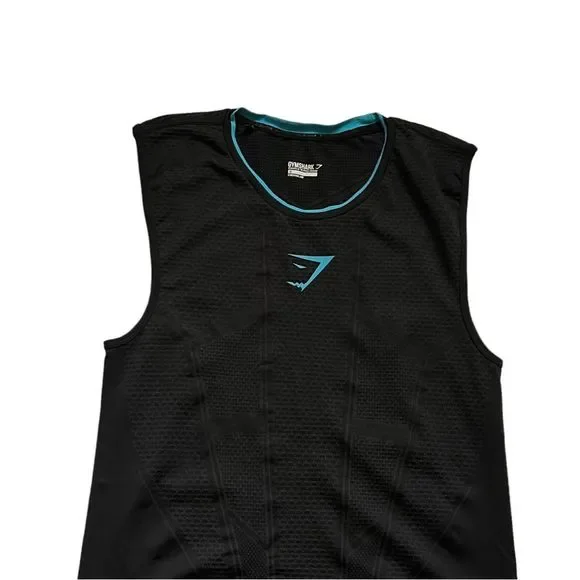Gymshark Men’s V1 Onyx Seamless Workout Tank Size XL 
Black and blue - Picture 3 of 7